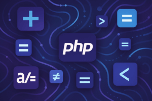 Ilustración abstracta de operadores PHP